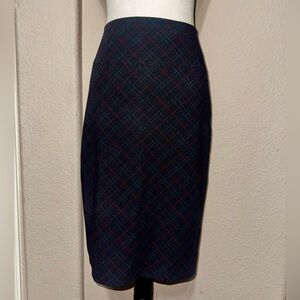 Express blue and Red Plaid Pencil Skirt size 0